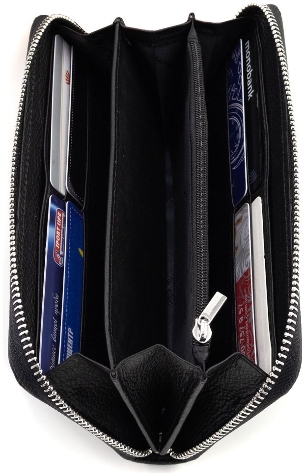 Кошелек на молнии черного цвета ST Leather (17270) modnotak фото №2