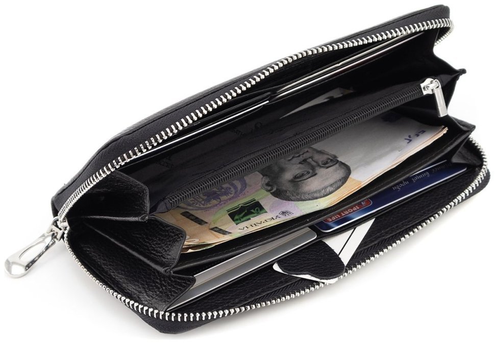 Кошелек на молнии черного цвета ST Leather (17270) modnotak фото №9