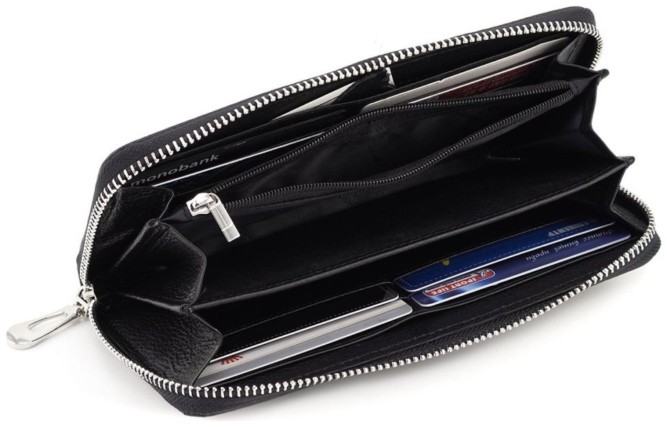 Кошелек на молнии черного цвета ST Leather (17270) modnotak фото №11