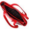 Просторная женская кожаная сумка красного цвета с ручками KARYA (2420875) - 4