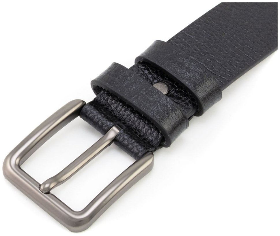 Универсальный мужской ремень из итальянской кожи Gherardini 40809 черный modnotak фото №2