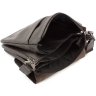 Шкіряна чоловіча сумка коричневого кольору з клапаном Leather Collection (11117) - 7