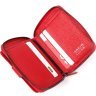 Красный женский кошелек из натуральной фактурной кожи KARYA (2420975) - 5