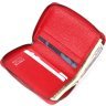 Червоний жіночий гаманець із натуральної фактурної шкіри KARYA (2420975) - 7