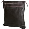 Вертикальна чоловіча сумка з коричневої шкіри з плечовим ременем Vip Collection (21092) - 1