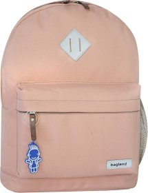 Текстильный рюкзак пудрового цвета на молнии Bagland (55689)