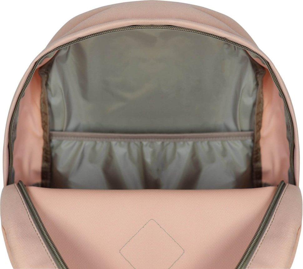 Текстильный рюкзак пудрового цвета на молнии Bagland (55689)