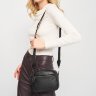 Женская маленькая сумка-кроссбоди из черной кожи на молнии Keizer (21271) - 2