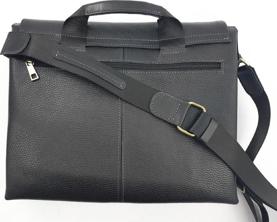 Мужская сумка мессенджер черного цвета под формат А4 VATTO (11831)