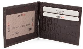 Солидный кожаный зажим для купюр KARYA (16108)