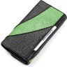 Чорно-зелений гаманець з натуральної шкіри морського ската STINGRAY LEATHER (024-18116) - 6