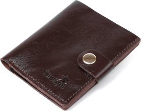 Класичне чоловіче портмоне коричневого кольору з натуральної гладкої шкіри Shvigel (2416506)