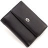 Женский кошелек из фактурной кожи черного цвета с фиксацией на магнит ST Leather 1767289 - 3