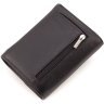 Женский кошелек из фактурной кожи черного цвета с фиксацией на магнит ST Leather 1767289 - 4
