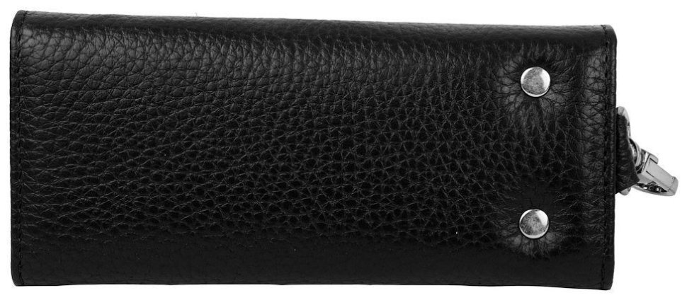 Ключница из натуральной кожи флотар на кнопке Desisan 107389 черного цвета modnotak фото №3