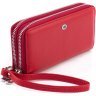 Червоний жіночий гаманець із натуральної шкіри на дві блискавки ST Leather 1767389 - 1