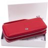 Красный женский кошелек из натуральной кожи на две молнии ST Leather 1767389 - 10