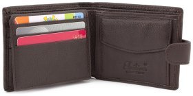 Коричневий чоловічий гаманець з зернистою шкіри Tailian (16358)