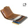 Світло-коричневий чоловічий гаманець-картхолдер із вінтажної шкіри Visconti Fireblade 77389 - 2