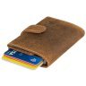Світло-коричневий чоловічий гаманець-картхолдер із вінтажної шкіри Visconti Fireblade 77389 - 3