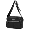 Жіноча текстильна сумка-кроссбоді чорного кольору з однією лямкою Confident 77589 - 1