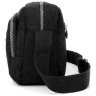Жіноча текстильна сумка-кроссбоді чорного кольору з однією лямкою Confident 77589 - 5