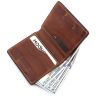 Чоловічий шкіряний коричневий гаманець вінтажного стилю Grande Pelle (13061) - 6