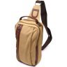 Текстильна чоловіча сумка через плече пісочного кольору Vintage 2422194 - 1