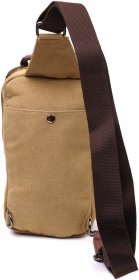 Текстильная мужская сумка через плечо песочного цвета Vintage 2422194