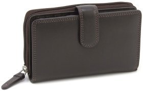 Жіночий коричневий гаманець з натуральної шкіри RFID - Visconti 68789