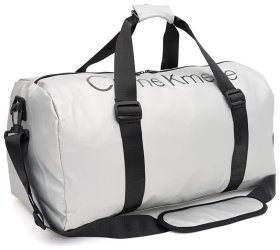 Вместительная спортивная сумка белого цвета Monsen 88889