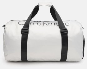 Вместительная спортивная сумка белого цвета Monsen 88889