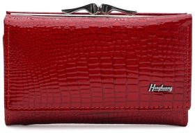 Горизонтальный лаковый кошелек из кожи для женщин Ricco Grande 108989 красный