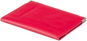 Красный женский картхолдер двойного сложения из натуральной кожи Visconti 68989