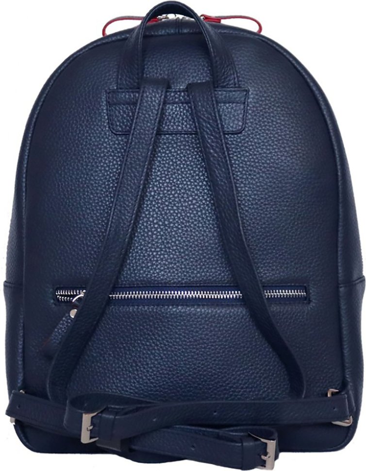 Качественный женский рюкзак из натуральной кожи темно-синего цвета Issa Hara (27100)