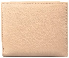 Компактний жіночий гаманець із натуральної фактурної шкіри Desisan 80290 бежевого кольору
