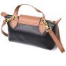 Горизонтальна жіноча сумка з натуральної шкіри чорного кольору Vintage 2422252 - 2