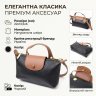 Горизонтальная женская сумка из натуральной кожи черного цвета Vintage 2422252 modnotak фото - 14