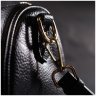 Стильна жіноча сумка з натуральної шкіри чорного кольору з двома ручками Vintage 2422353 - 9