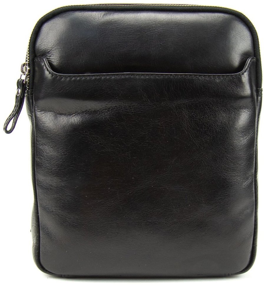 Мужская сумка планшет из гладкой кожи черного цвета Tavinchi 90790 modnotak фото №1