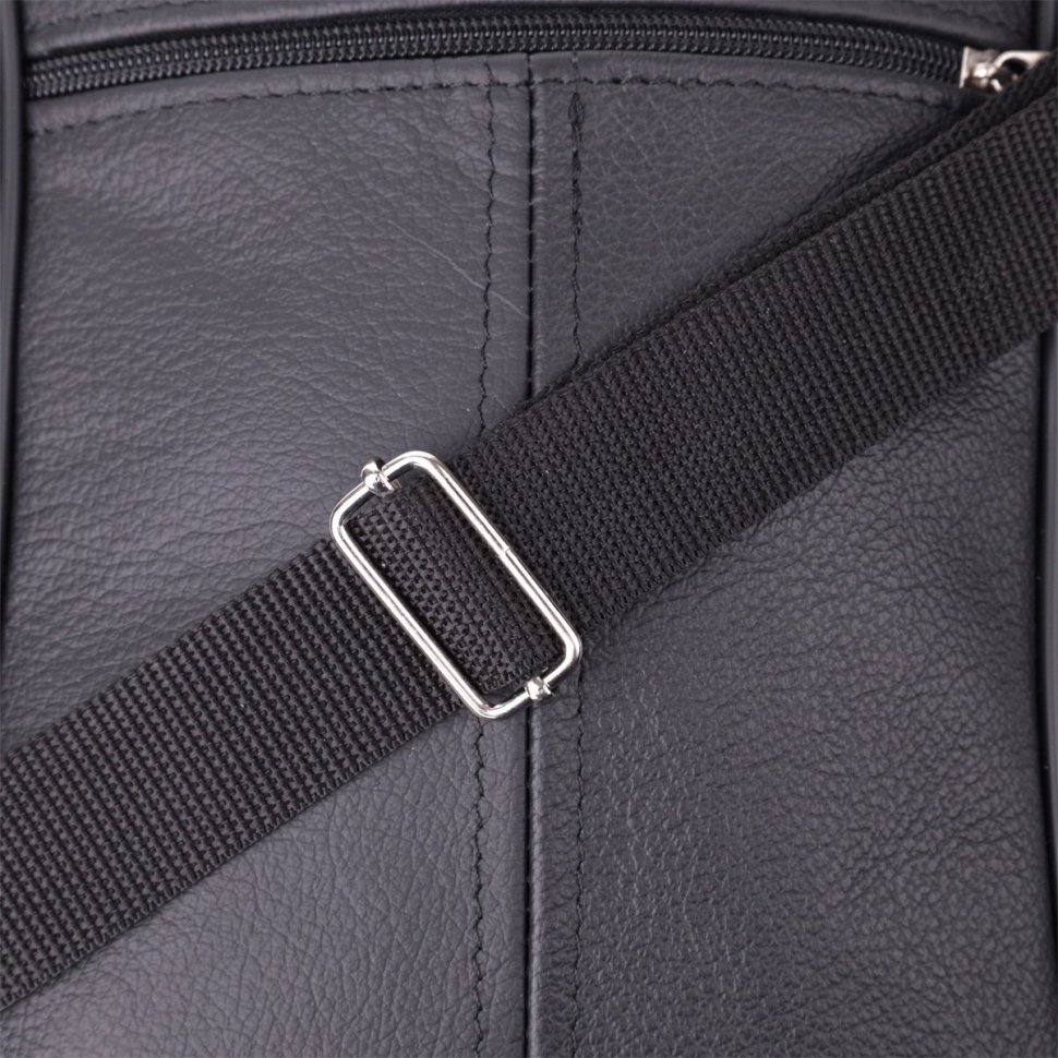 Містка недорога чоловіча шкіряна сумка чорного кольору Vintage Style 91290 modnotak фото №7