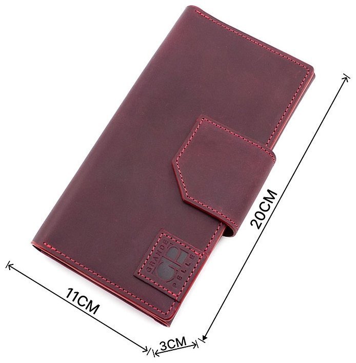 Женский кошелек из винтажной кожи Grande Pelle (13097) modnotak фото №3