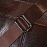 Недорога чоловіча сумка з натуральної шкіри темно-коричневого кольору з ручкою Vintage (20473) - 9