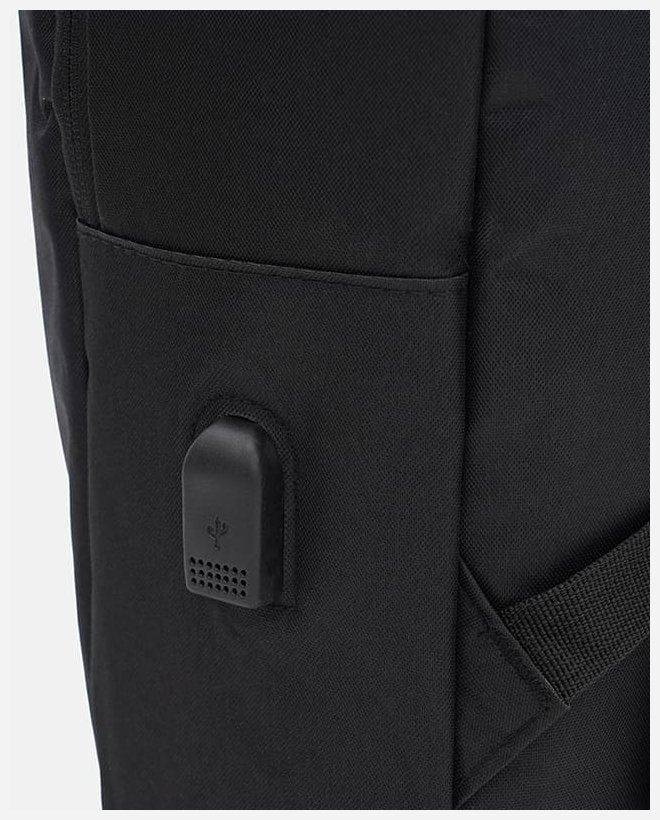 Недорогой просторный мужской рюкзак из черного текстиля Monsen 71590