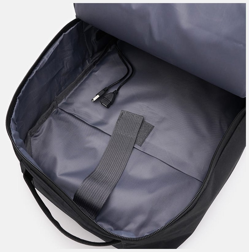 Недорогий просторий чоловічий рюкзак із чорного текстилю Monsen 71590