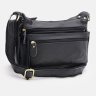 Женская кожаная сумка черного цвета с одной лямкой на плечо Keizer 71690 - 2