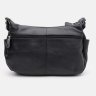 Жіноча шкіряна сумка чорного кольору з однією лямкою на плече Keizer 71690 - 3