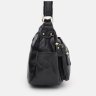 Женская кожаная сумка черного цвета с одной лямкой на плечо Keizer 71690 - 4