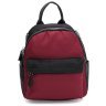 Жіночий текстильний рюкзак-сумка середнього розміру в бордово-чорному кольорі Monsen 71790 - 1