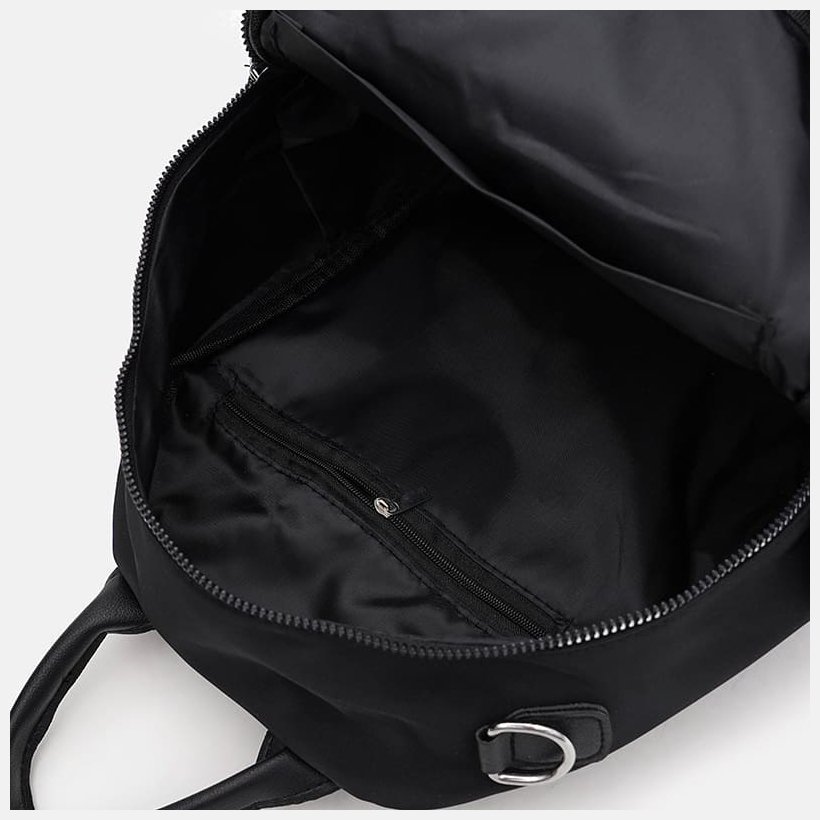 Женский текстильный рюкзак-сумка среднего размера в бордово-черном цвете Monsen 71790